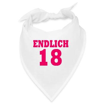Endlich 18 - Bandana - Weiß - Vorne