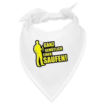 Gemütlich Saufen Feierabend - Bandana - Weiß - Vorne