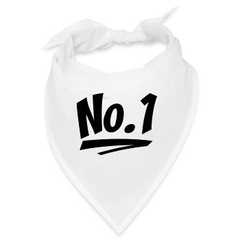 Nummer eins - Bandana - Weiß - Vorne