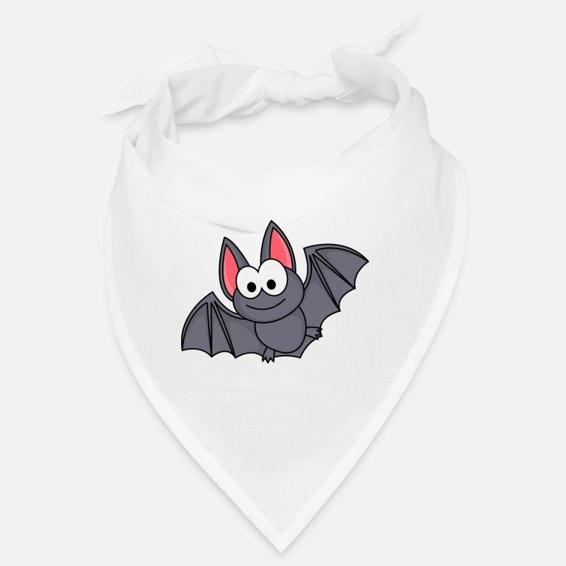 Fledermaus Comic Tier - Bandana - Weiß