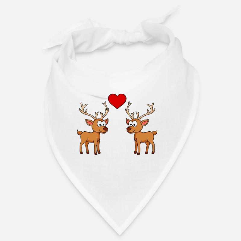 Hirsch Comic Paar Liebe Bandana