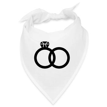 Eheringe Ring Hochzeit - Bandana - Weiß - Vorne