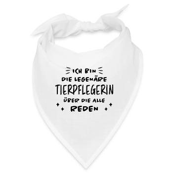 Tierpflegerin Lustig Spruch Tierpflegerin Geschenk - Bandana - Weiß - Vorne