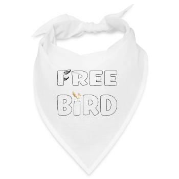Free Bird - frei wie ein Vogel - Bandana - Weiß - Vorne