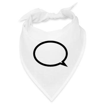 Sprechblase - Bandana - Weiß - Vorne