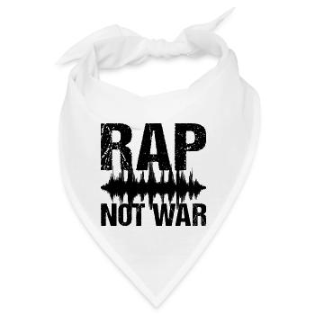 Rap Not War Peace Hip Hop Musik Rap - Bandana - Weiß - Vorne