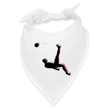Fußball Fallrückzieher Sport - Bandana - Weiß - Vorne