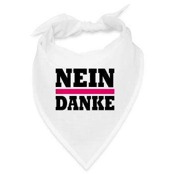 Nein danke - Bandana - Weiß - Vorne