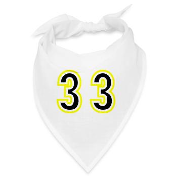 33 Zahl College - Bandana - Weiß - Vorne