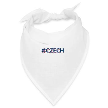 Czech Hashtag Tschechien Tscheche Tschechin - Bandana - Weiß - Vorne