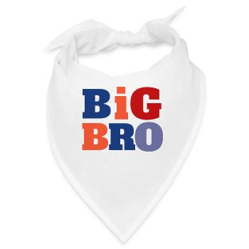 Big Bro Bruder Spruch - Bandana - Weiß - Vorne