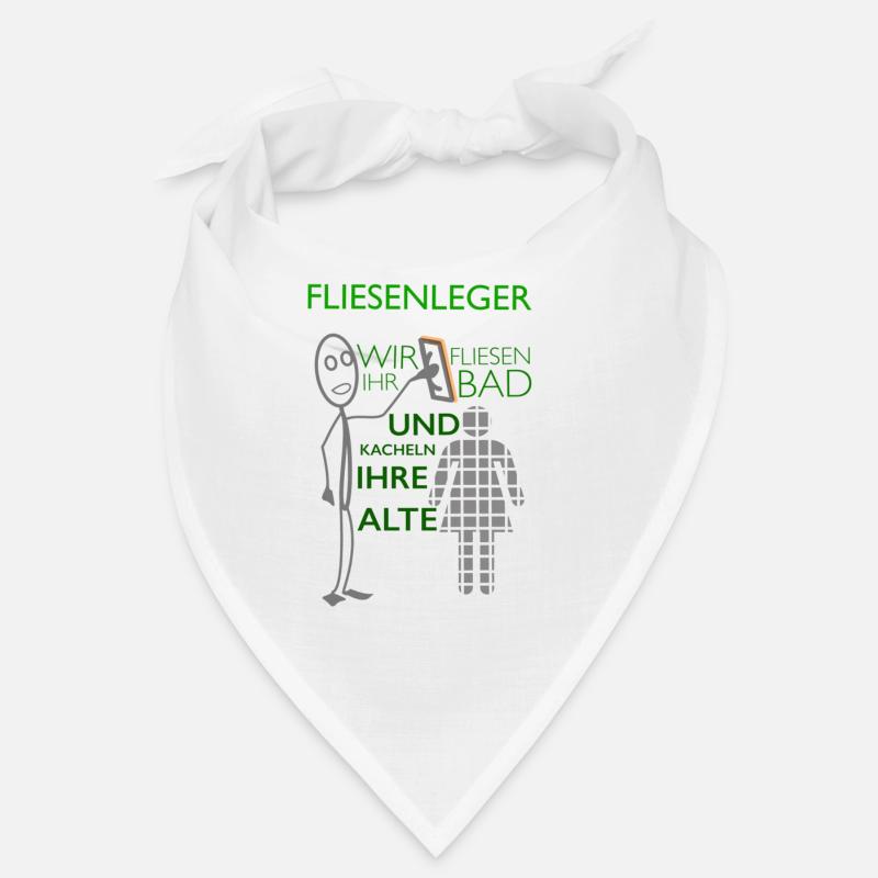 Lustiger Fliesenleger Spruch Geschenkidee Bandana