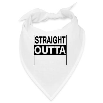 Straight outta Template - Bandana - Weiß - Vorne