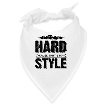 Hard Style Musik spruch - Bandana - Weiß - Vorne