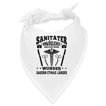 Sanitäter Geschenkideen - Bandana - Weiß - Vorne
