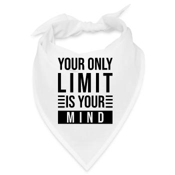 Mindset Spruch Limit Denken - Bandana - Weiß - Vorne