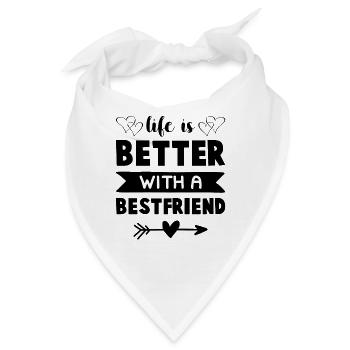 bester freund - Bandana - Weiß - Vorne