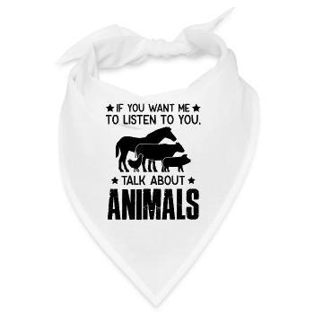 Tiere Tierschutz - Bandana - Weiß - Vorne