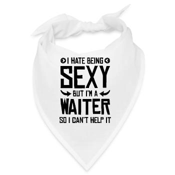 sexy kellner - Bandana - Weiß - Vorne