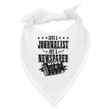 journalist zeitung - Bandana - Weiß - Vorne