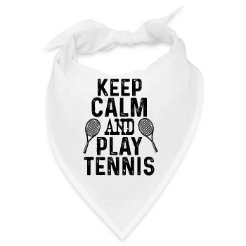 keep calm tennis - Bandana - Weiß - Vorne