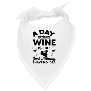 wein trinken - Bandana - Weiß - Vorne