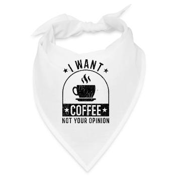 Kaffee Spruch lustig Kaffee Geschenke - Bandana - Weiß - Vorne