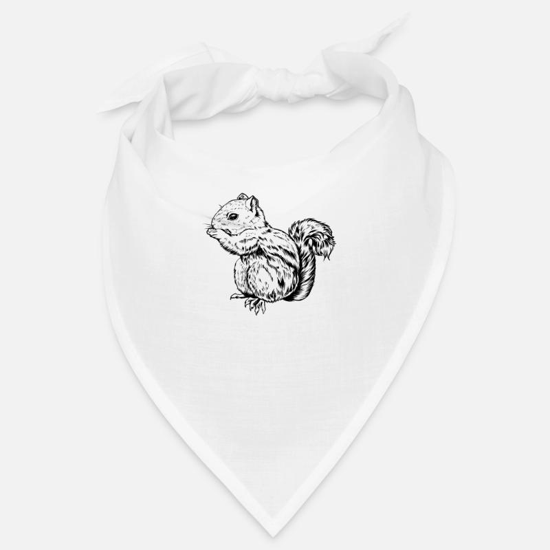 Zeichnung eines Streifenhörnchen Bandana