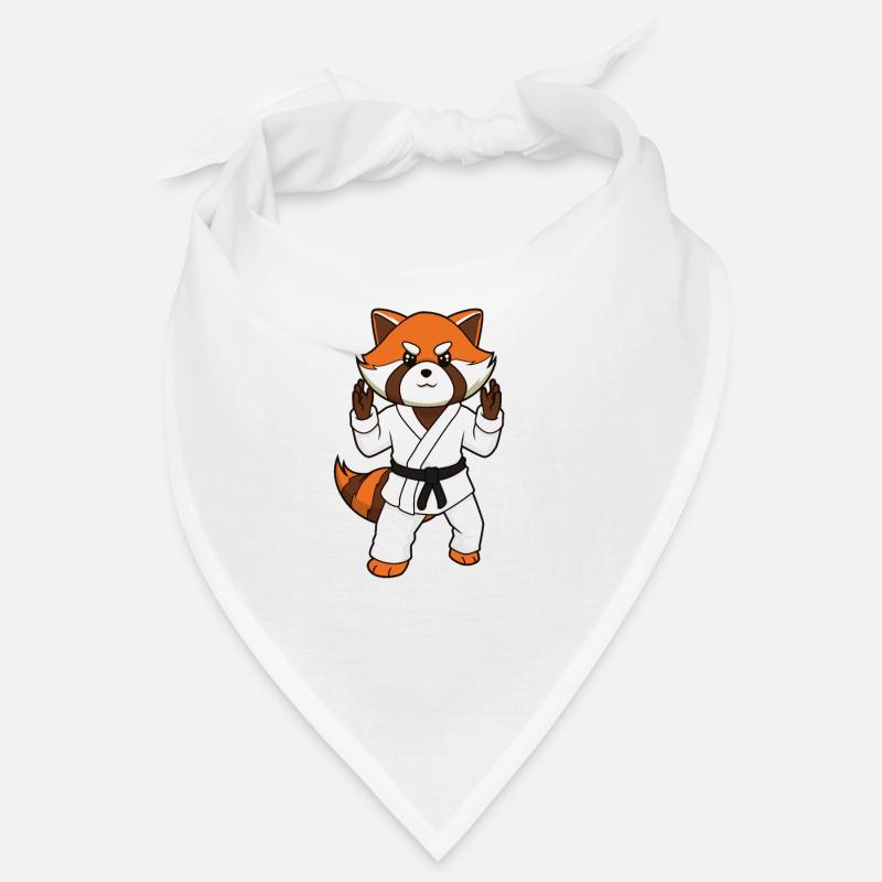 Comic red panda makes judo Bandana