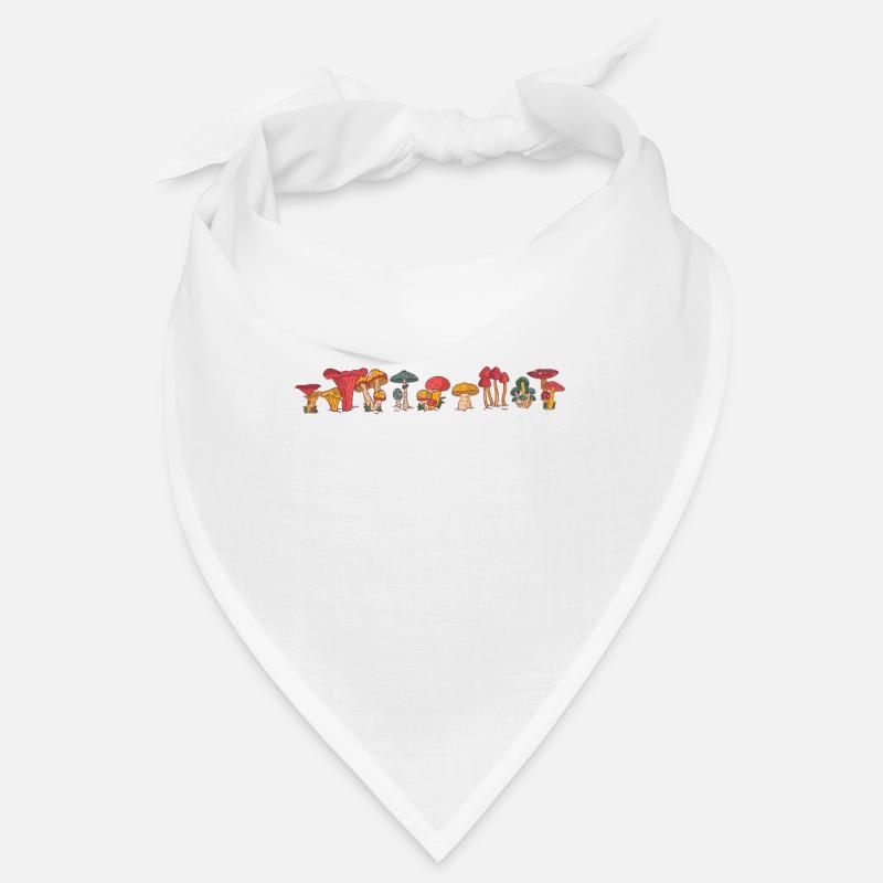 Cueilleurs de champignons Champignons Cèpes Chasseurs de champignons - Bandana - blanc