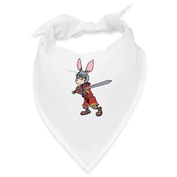 In Rüstung mit Langschwert - Hase - Bandana - Weiß - Vorne