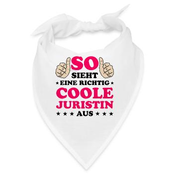 Juristin Jura Lustiger Spruch Jura Beruf Geschenk - Bandana - Weiß - Vorne