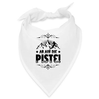 ab auf die piste - Bandana - Weiß - Vorne