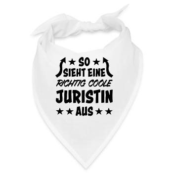 Juristin Jura Lustiger Spruch Jura Beruf Geschenk - Bandana - Weiß - Vorne