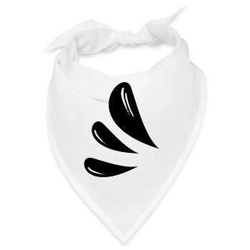 Tropfen Symbole - Bandana - Weiß - Vorne