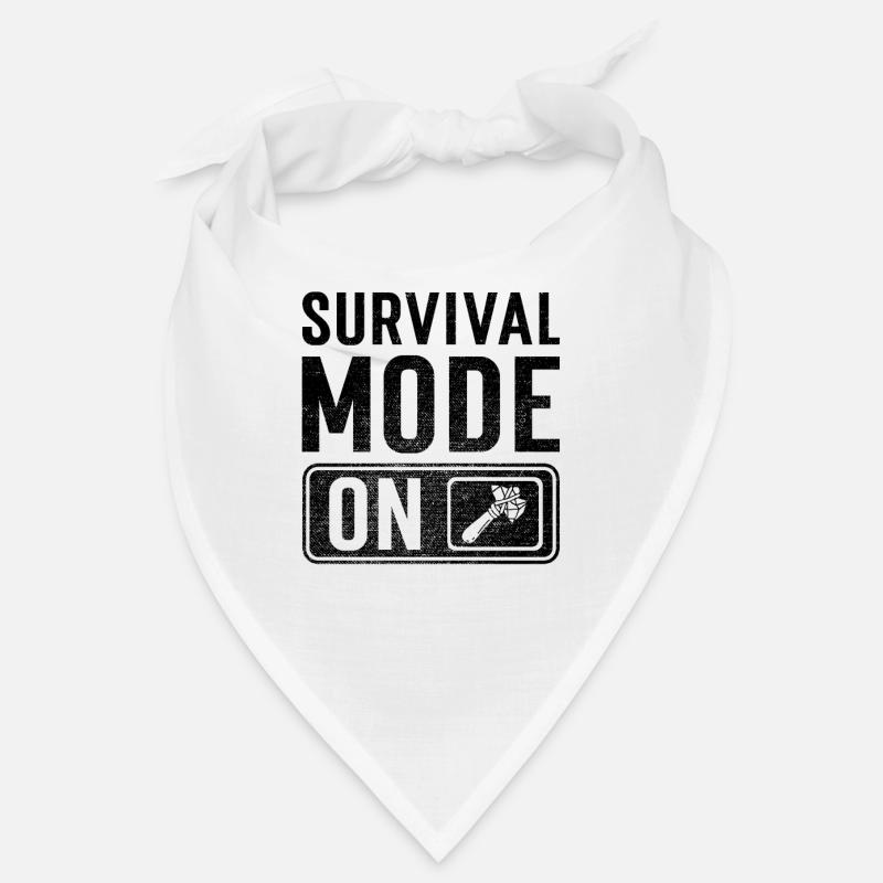 Survival Mode on - Bandana - Weiß