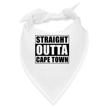 Straight outta Kapstadt - Bandana - Weiß - Vorne