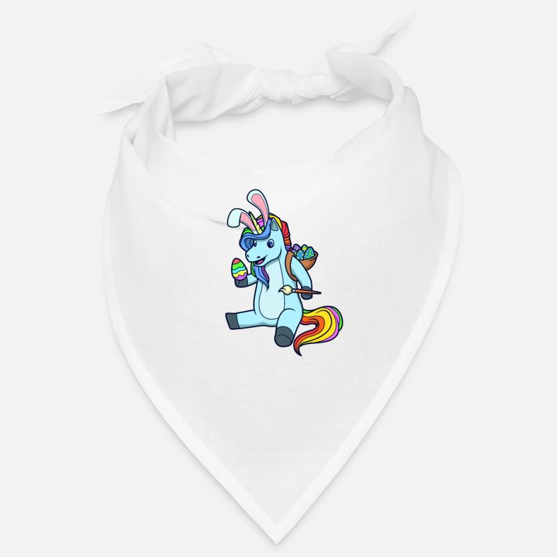 Unicorn paints Easter eggs at Easter - Easter unicorn Bandana