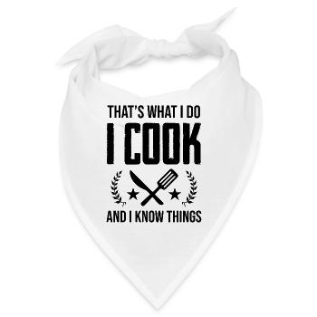 kochen koch - Bandana - Weiß - Vorne