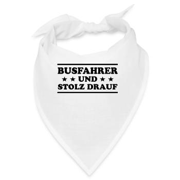 Busfahrer Beruf Lustiger Spruch Linienbus Geschenk - Bandana - Weiß - Vorne