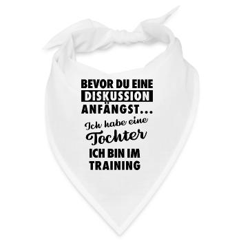 Ich habe eine Tochter - Vater und Tochter - Bandana - Weiß - Vorne
