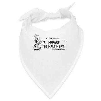 Lateinischer Spruch - Errare Humanum Est - Bandana - Weiß - Vorne