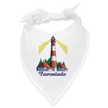 Leuchtturm - Ostseebad Travemünde - Bandana - Weiß - Vorne