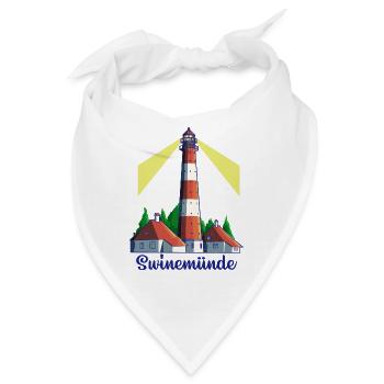 Leuchtturm - Ostseebad Swinemünde - Bandana - Weiß - Vorne