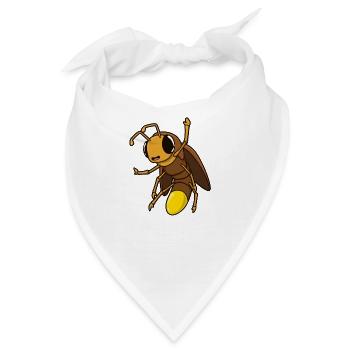 Kawaii Glühwürmchen - Bandana - Weiß - Vorne