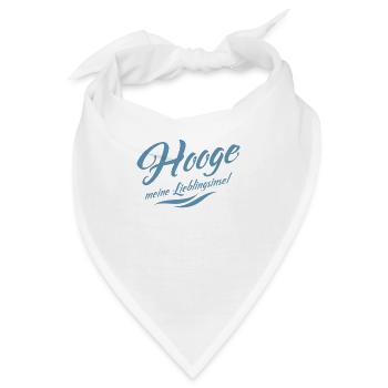 Hooge - meine Lieblingsinsel - Bandana - Weiß - Vorne