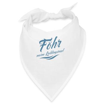 Meine Lieblingsinsel Föhr - Bandana - Weiß - Vorne