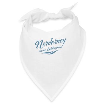 Meine Lieblingsinsel Norderney - Bandana - Weiß - Vorne