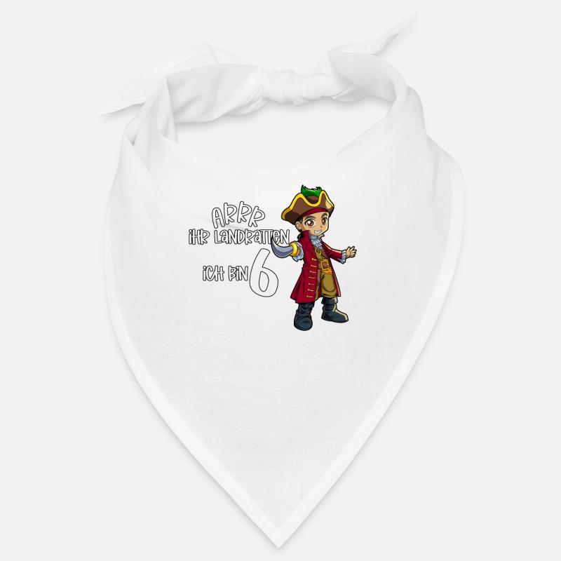 Geburtstagsshirt Pirat - 6 Geburtstag Junge Bandana