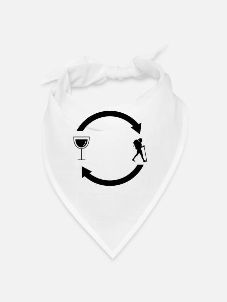 Wine load arrows and hiking 1 - - Bandana - white - Front
